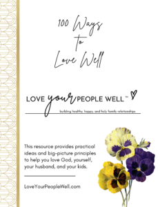 cover image of 100 ways to love well from a Christian therapist perspective