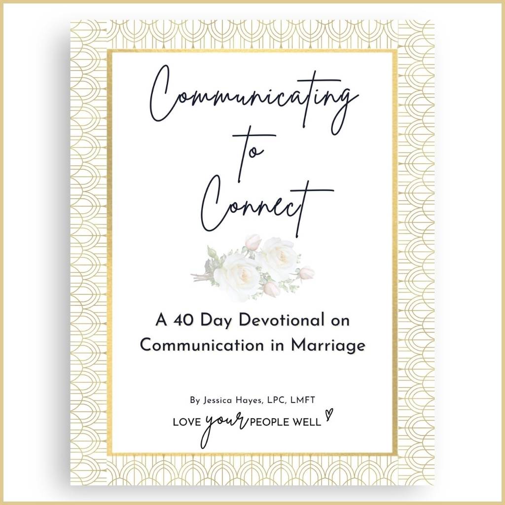 image of the cover of a women's devotional on marriage communication