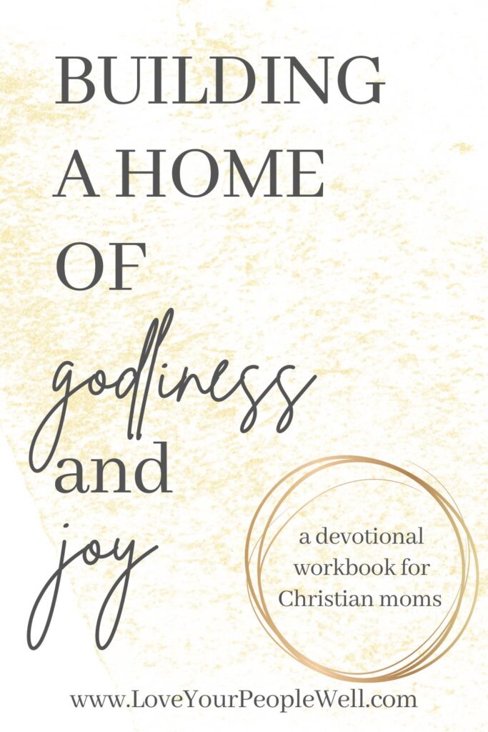 text that says Building A Home of Godliness and Joy