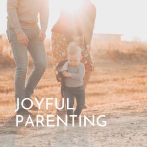 icon for Joyful Parenting to end mom burnout - photo of parents chasing their toddler in a field