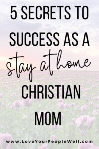 blogpost about finding success as a stay at home Christian mom