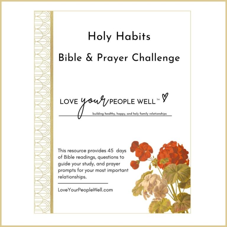 cover image for free resource called Holy Habits with daily Bible time and prayer